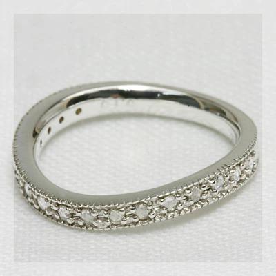 ローズカットダイヤ ピンキーリング 誕生石 4月 PT900 K18 K10対応の画像