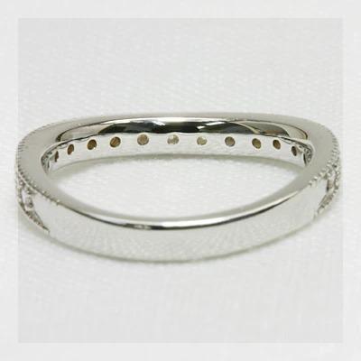 ローズカットダイヤ ピンキーリング 誕生石 4月 PT900 K18 K10対応の画像