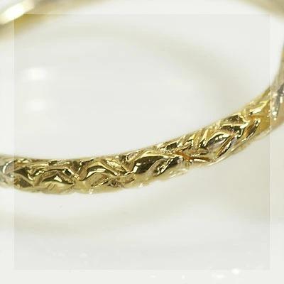 コンクシェル可憐な淡いピンクの薔薇テクスチャーリング 春色ピンク PT900 K18 K10対応の画像