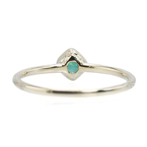 エメラルド 原石ラフカット リング 指輪 PT900 K18 K10対応 爆買