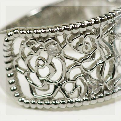 サンタマリアアフリカーナ アクアマリン ローズカット ダイヤモンド 薔薇のレースワーク リング 誕生石 3月 PT900 K18 K10対応 |  | 02