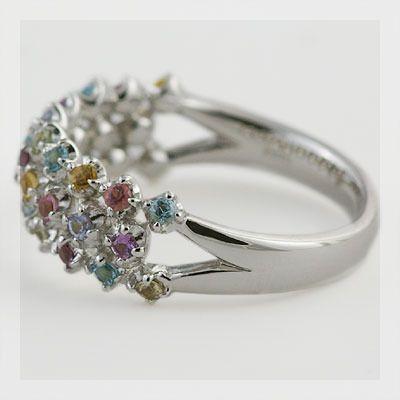 ミストゥーラ   デリシュー マルチカラー リング PT900 K18 K10対応の画像