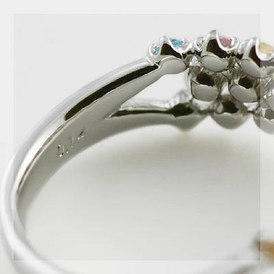ミストゥーラ   デリシュー マルチカラー リング PT900 K18 K10対応の画像