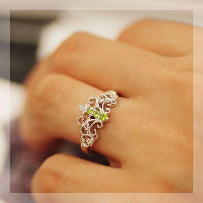 ローズカットダイヤ デマントイドガーネット K18 リング 天然石リング