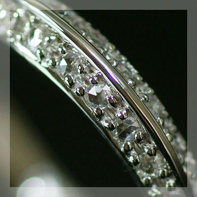 シャープな立体感が魅力 ローズカットダイヤモンドリング PT900 K18 K10対応  誕生石 4月の画像