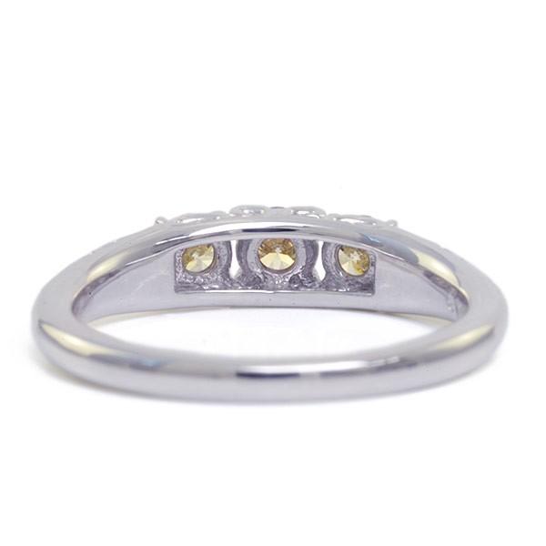 P10％ ファンシーカラーダイヤモンドリング 森羅万象 PT900 K18 K10