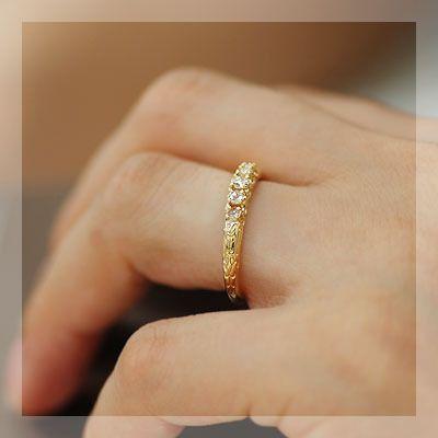 アットゥアリッザーレ ローズカットダイヤモンドリング PT900 K18 K10対応  誕生石 4月の画像