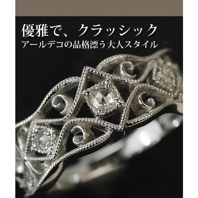 ローズカットダイヤモンドリング アヴァンセ  PT900 K18 K10対応　誕生石 4月の画像