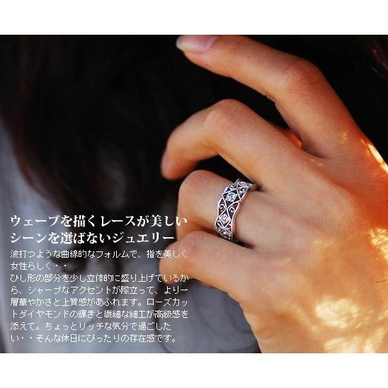 ローズカットダイヤモンドリング アヴァンセ  PT900 K18 K10対応　誕生石 4月の画像