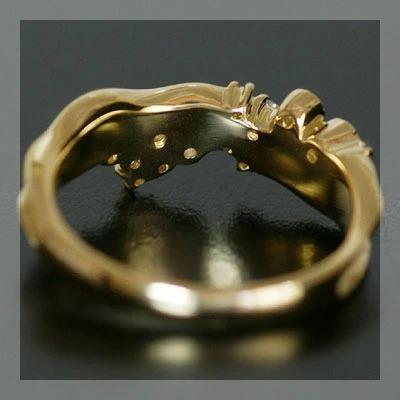 ローズカットダイヤモンド ブリリアントダイヤモンドリング PT900 K18 K10対応  誕生石 4月の画像