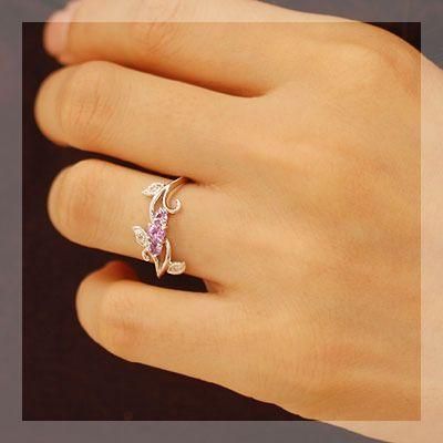 ヴェリータ ヴァイオレットサファイア ローズカットダイヤモンドリング