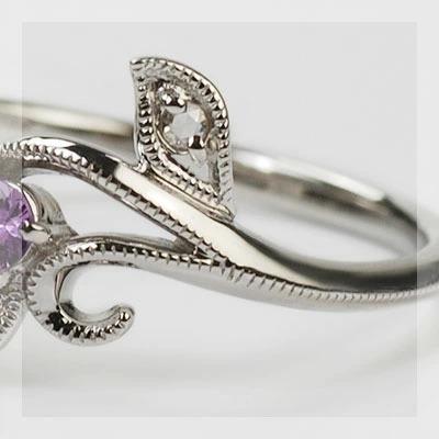 P+10％中 ヴェリータ ヴァイオレットサファイア ローズカットダイヤモンドリング 誕生石 4月 9月 PT900 K18 K10対応 |  | 03