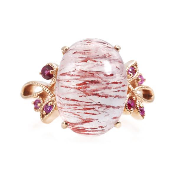 ストロベリークオーツ ルビー ピンクサファイア リング SV925ピンクメッキ 指輪　PT900 K18 K10はお問い合わせ下さい |  | 01