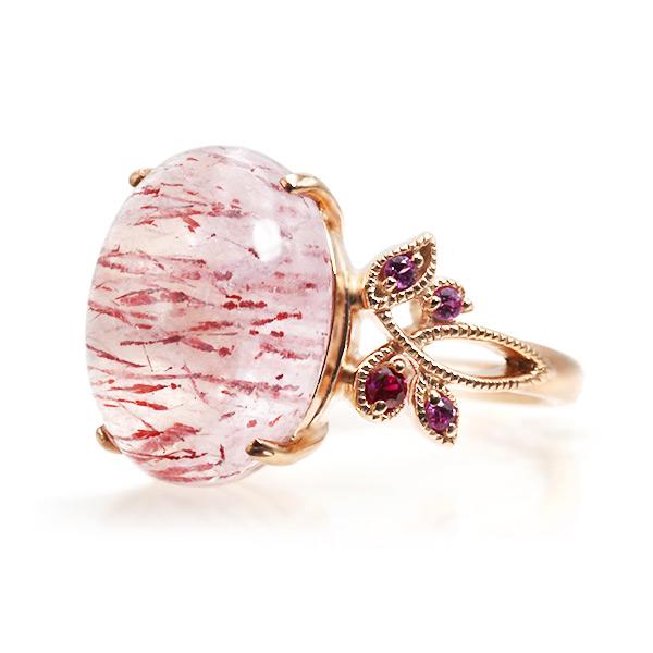 ストロベリークオーツ ルビー ピンクサファイア リング SV925ピンクメッキ 指輪　PT900 K18 K10はお問い合わせ下さい |  | 03