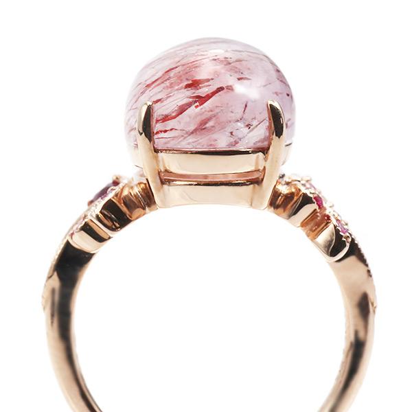 ストロベリークオーツ ルビー ピンクサファイア リング SV925ピンクメッキ 指輪　PT900 K18 K10はお問い合わせ下さい |  | 04