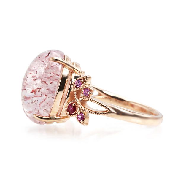 ストロベリークオーツ ルビー ピンクサファイア リング SV925ピンクメッキ 指輪　PT900 K18 K10はお問い合わせ下さい |  | 05