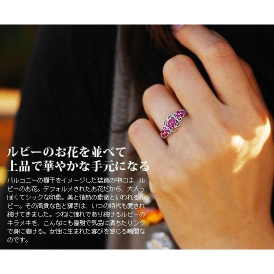 ガルヴァード ルビーリング PT900 K18 K10対応  誕生石 7月の画像