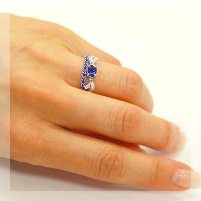 ブルーサファイア ミル打ち フルエタニティリング 10号 刻印あり 指輪 ブルーサファイア ミル打ち フルエタニティリング 10号 刻印あり 指輪