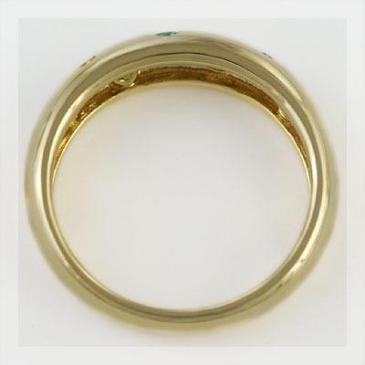 マルチカラー７石の宝石ドッツリング PT900 K18 K10対応の画像