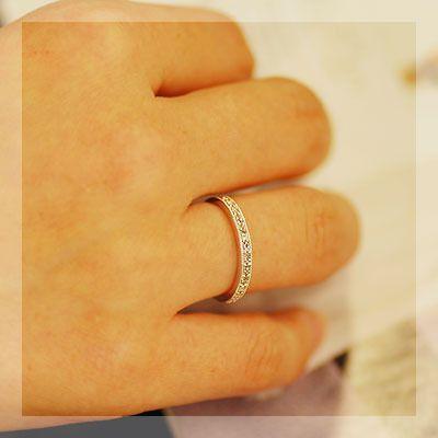 ローズカットダイヤモンド リング テネル 誕生石 4月 PT900 K18 K10対応の画像