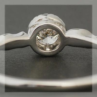 鑑定カード付き ダイヤモンドミル打ちリング 誕生石 4月 PT900 K18 K10対応の画像