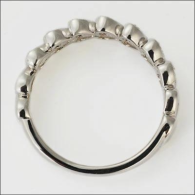 ダイヤモンドハートエタニティー プチ”パヴェリング PT900 K18 K10対応 誕生石 4月の画像