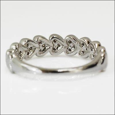 ダイヤモンドハートエタニティー プチ”パヴェリング PT900 K18 K10対応 誕生石 4月の画像