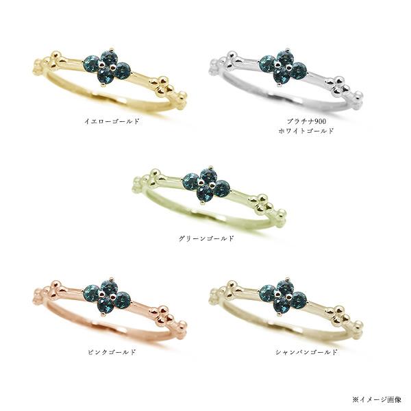 アレキサンドライト リング クアトロ 指輪 PT900 K18 K10対応 誕生石6月の画像