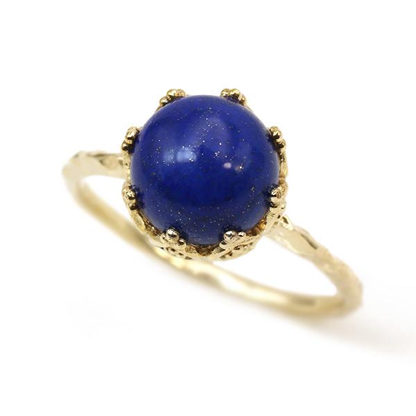 数量限定 8mm ラピスラズリ リング ボンボンクルール 指輪 PT900 K18 K10対応 | 