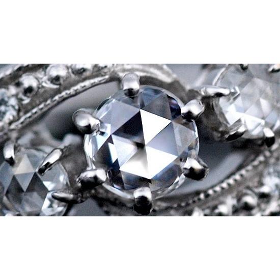 グラシュー ローズカットダイヤ ダイヤリング PT900 K18 K10対応 誕生石 4月の画像