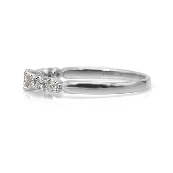 限定1本 PT900 0.09ct ピンクダイヤモンド 0.16ct ダイヤモンド リング 12号 サイズ変更承ります 誕生石4月の画像