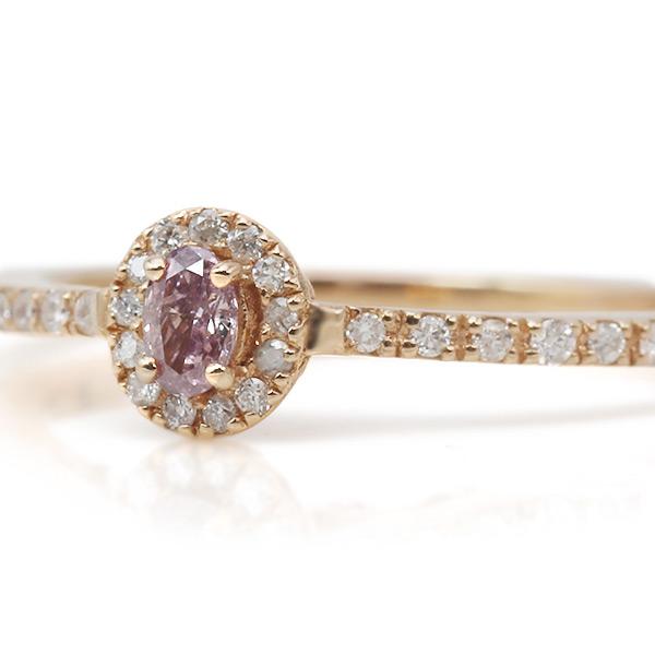 限定1本 K18PG 0.07ct ピンクダイヤモンド 0.12ct ダイヤモンド リング 11.5号 サイズ変更承ります 誕生石4月の画像