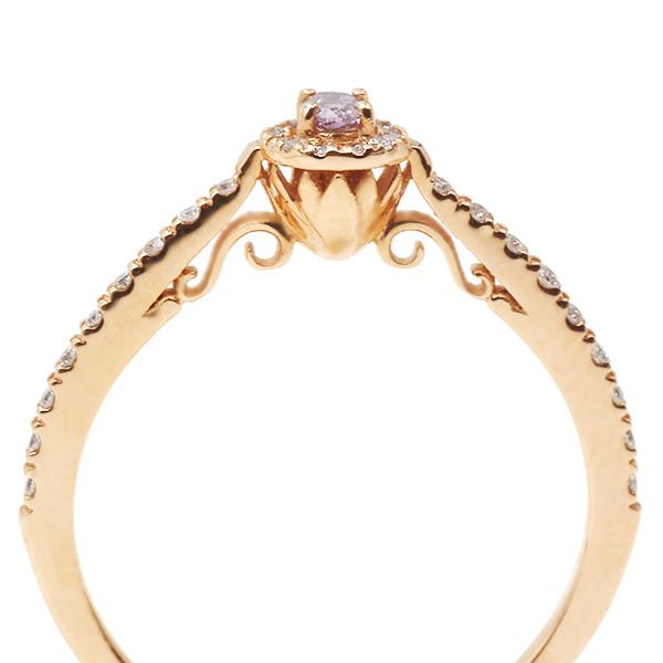 限定1本 K18PG 0.07ct ピンクダイヤモンド 0.12ct ダイヤモンド リング 11.5号 サイズ変更承ります 誕生石4月の画像