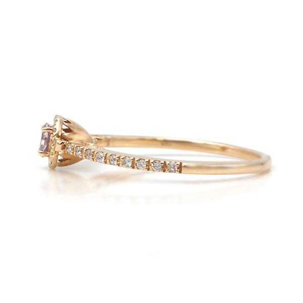 限定1本 K18PG 0.07ct ピンクダイヤモンド 0.12ct ダイヤモンド リング 11.5号 サイズ変更承ります 誕生石4月の画像
