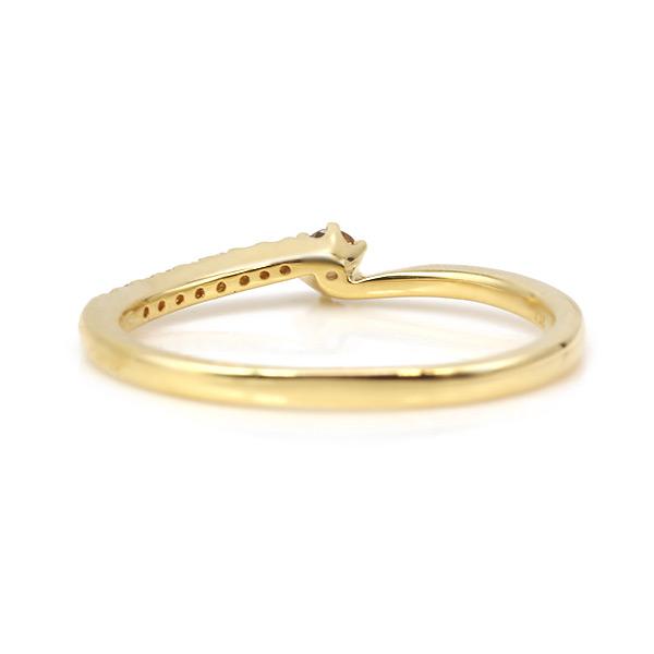 限定1本 K18YG 0.05ct ローズカットブラウンダイヤモンド 0.05ct ダイヤモンド リング 13号 サイズ変更承ります 誕生石4月の画像