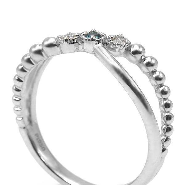 限定1本 PT950 0.01ct アレキサンド 0.02ct ダイヤモンド ピンキーリング 4.5号 サイズ変更承ります 誕生石6月4月の画像