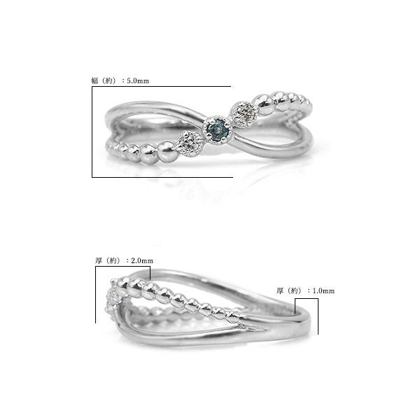 限定1本 PT950 0.01ct アレキサンド 0.02ct ダイヤモンド ピンキーリング 4.5号 サイズ変更承ります 誕生石6月4月の画像