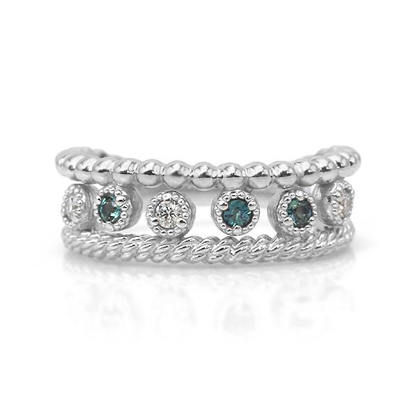限定1本 PT950 0.04ct アレキサンド 0.04ct ダイヤモンド ピンキーリング 4.5号 サイズ変更承ります 誕生石6月4月の画像