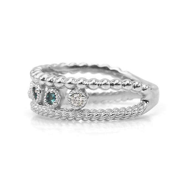 限定1本 PT950 0.04ct アレキサンド 0.04ct ダイヤモンド ピンキーリング 4.5号 サイズ変更承ります 誕生石6月4月の画像