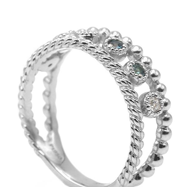 限定1本 PT950 0.04ct アレキサンド 0.04ct ダイヤモンド ピンキーリング 4.5号 サイズ変更承ります 誕生石6月4月の画像