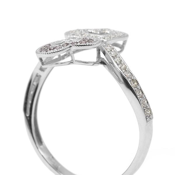 限定1本 PT900 0.12ct ピンクダイヤモンド 0.15ct ダイヤモンド リング 13号 サイズ変更承ります 誕生石4月の画像