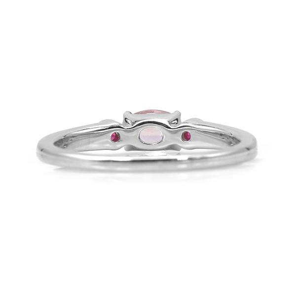 限定1本 PT900  0.5ct トップカラーモルガナイト 0.07ct レッドスピネル リング 12号 サイズ変更承ります 誕生石4月の画像