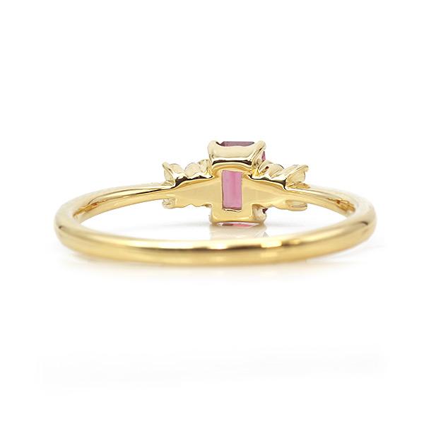 限定1本 K18YG UV蛍光 0.42ct レディッシュピンクスピネル 0.07ct