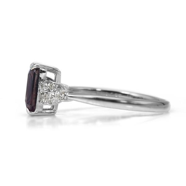 限定1本 PT900 1.65ct UV蛍光 グレープカラースピネル 0.15ct ダイヤモンド リング 12号 サイズ変更承ります 誕生石8月の画像