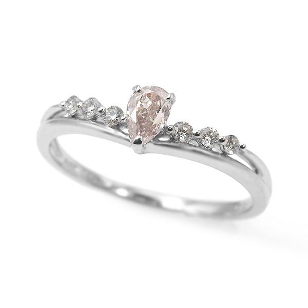 限定1本 PT900 0.23ct ピンクダイヤモンド 0.1ct ダイヤモンド リング 12号 サイズ変更承ります 誕生石4月の画像