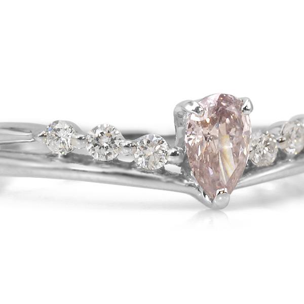 限定1本 PT900 0.23ct ピンクダイヤモンド 0.1ct ダイヤモンド リング 12号 サイズ変更承ります 誕生石4月の画像