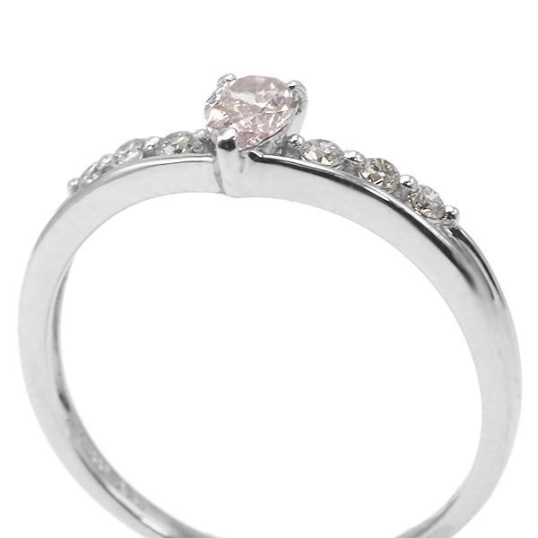 限定1本 PT900 0.23ct ピンクダイヤモンド 0.1ct ダイヤモンド リング 12号 サイズ変更承ります 誕生石4月の画像