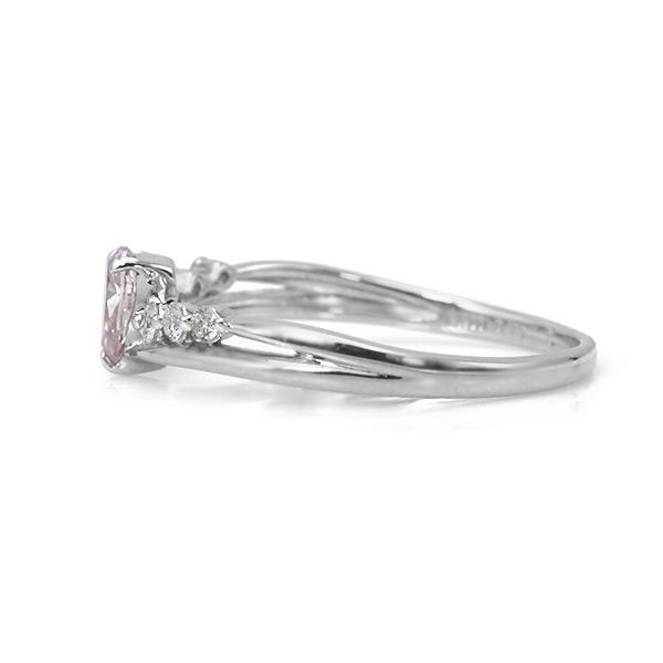 限定1本 PT900 0.23ct ピンクダイヤモンド 0.1ct ダイヤモンド リング 12号 サイズ変更承ります 誕生石4月の画像