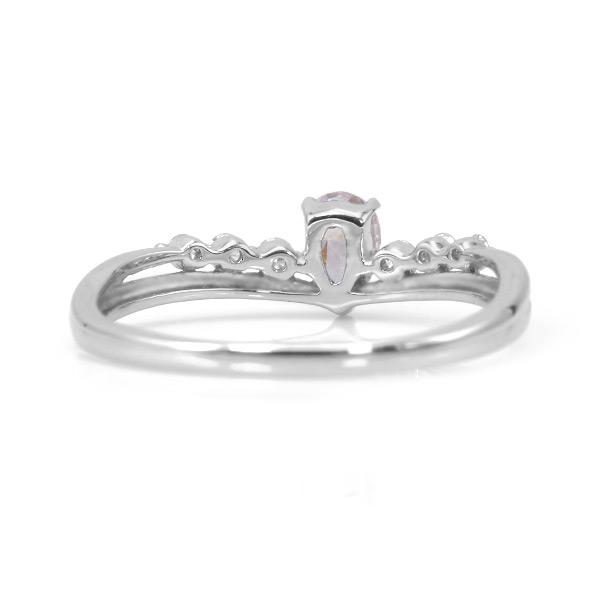 限定1本 PT900 0.23ct ピンクダイヤモンド 0.1ct ダイヤモンド リング 12号 サイズ変更承ります 誕生石4月の画像