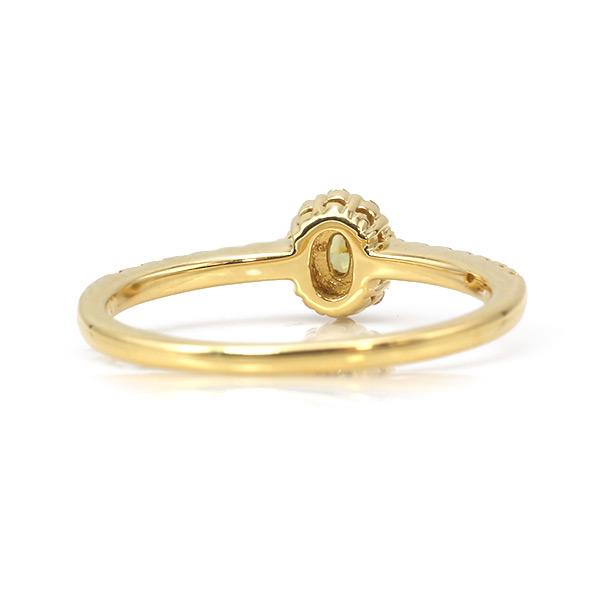 限定1本 K18YG 0.13ct イエローダイヤモンド 0.16ct ダイヤモンド リング 12号 サイズ変更承ります 誕生石4月の画像